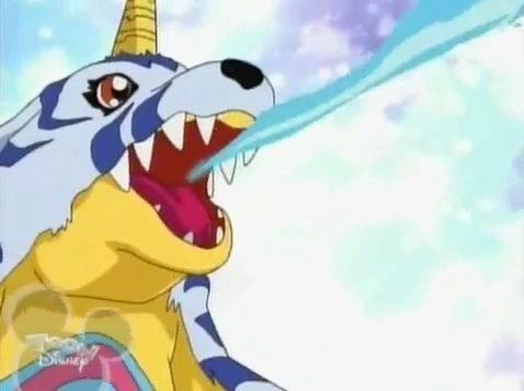 It's my boiy Gabumon doin the ol blue blaster 