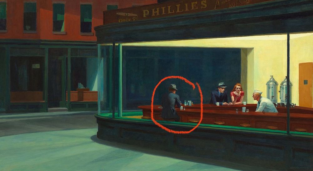 Nighthawks painting by Edward Hopper