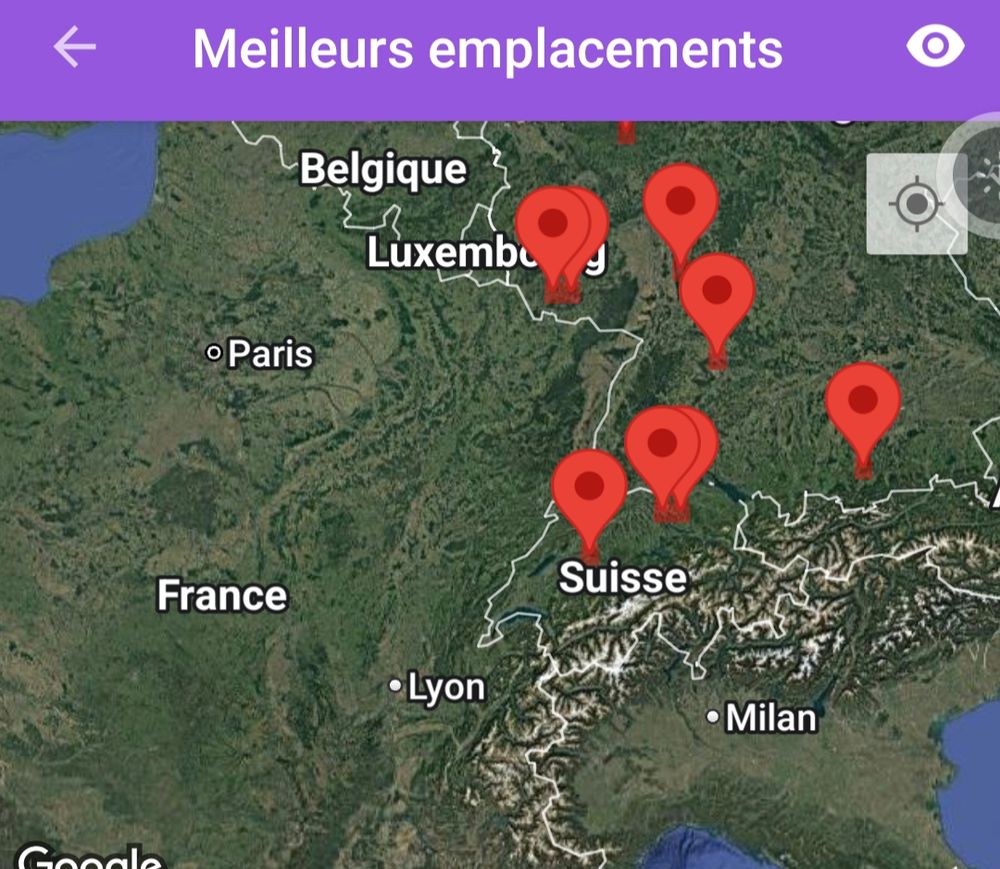 Capture d'écran application Aurora