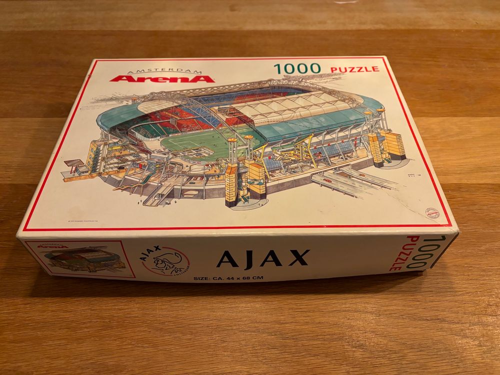Puzzel van de Amsterdam ArenA 1000 stukjes, tekening uit 1993 