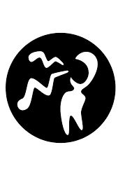 Kijkwijzer pictogram van schreeuwend poppetje 