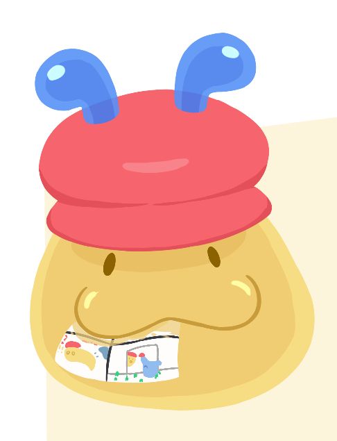 A honey-like slime character.