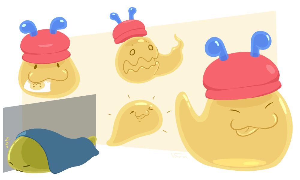 A honey-like slime character.