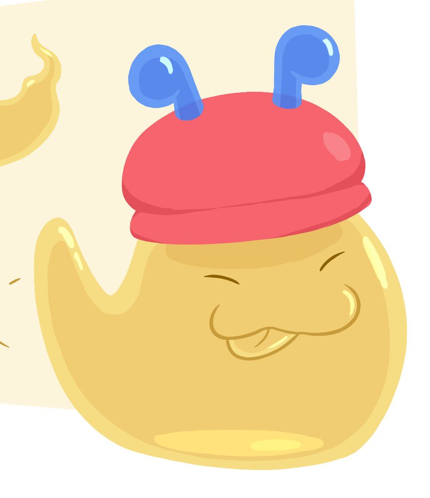 A honey-like slime character.