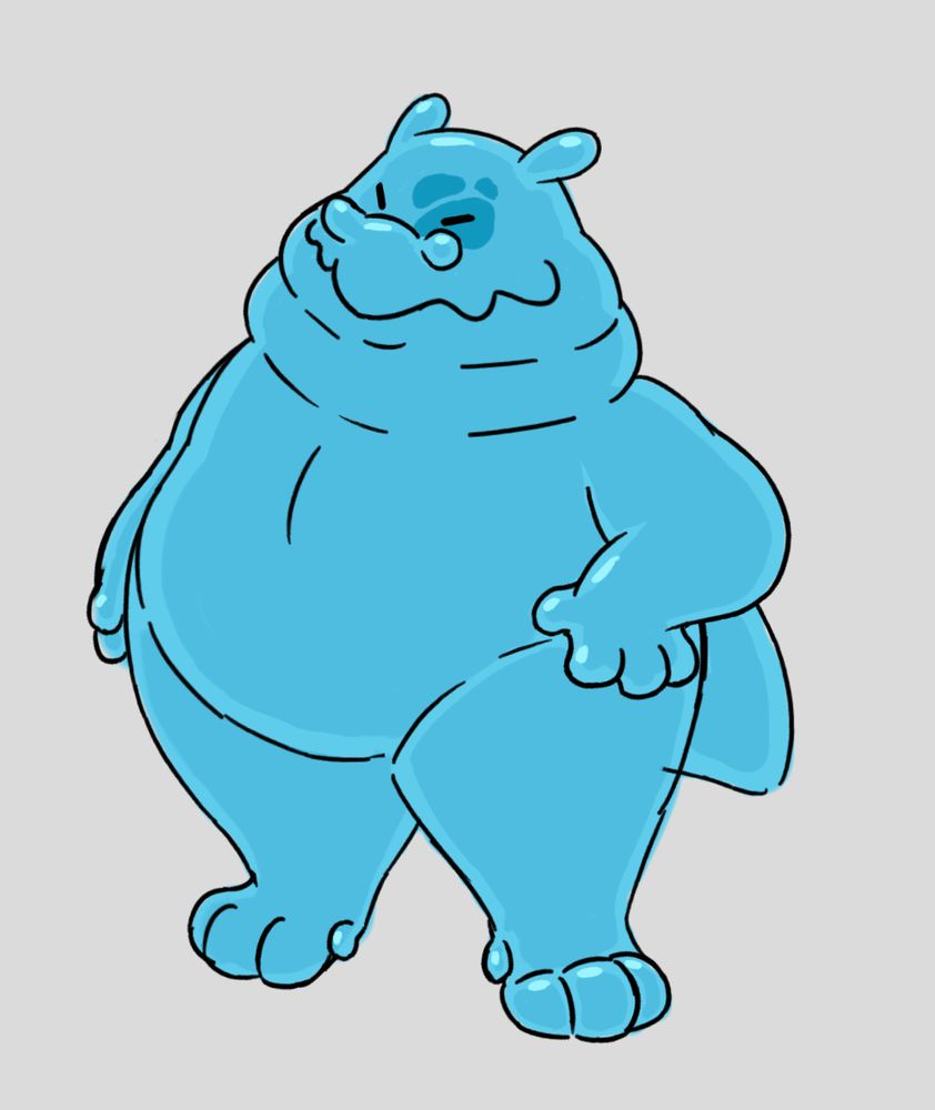 Illustration of a slug-like slime character