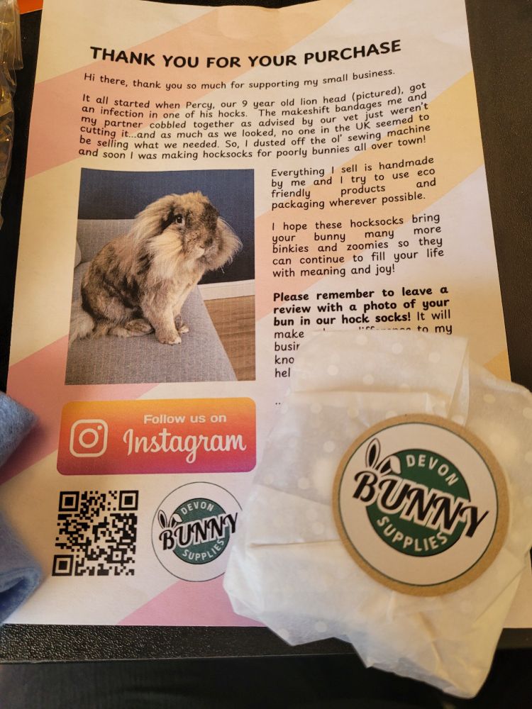 An image of the Devon Bunny Supplies flyer. 