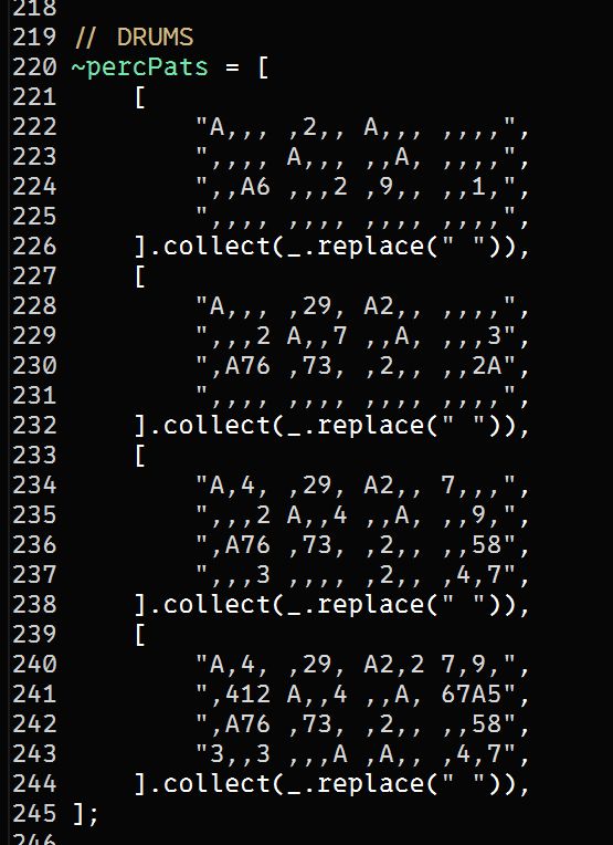 snippet of supercollider code showing the above