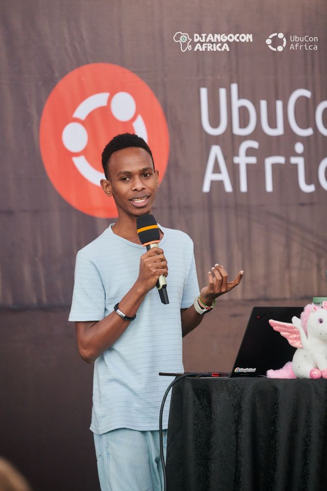 Brayan Kai Mwanyumba at #DjangoConAfrica2025 +  #UbuConAfrica on: "Enhancing Data Literacy and Model Explainability through Bayesian Statistics in Django".
