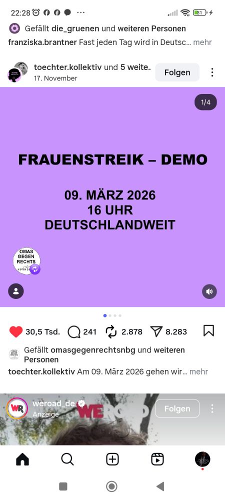 Frauenstreik am 9.3.26 16:00 Uhr Deutschlandweit 