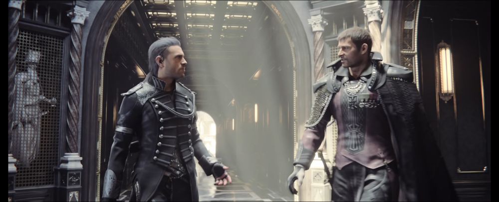 Nyx and Drautos meet within the halls of the Citadel - both are armed.