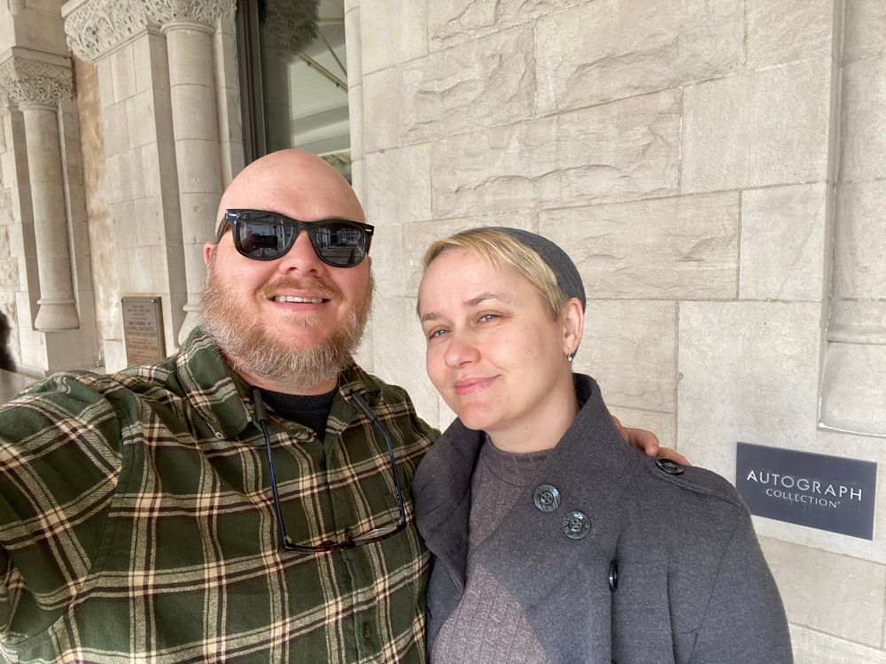 Man and woman selfie