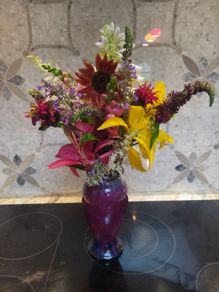 Mixed summer flower bouquet