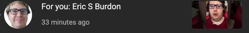 A notification from Youtube recommending me one of the Youtube Shorts that I've been uploading.