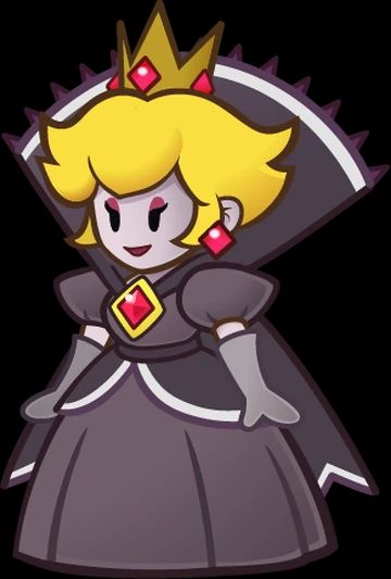 The sprite of Shadow Queen Princess Peach from Paper Mario The Thousand Year Door. 
