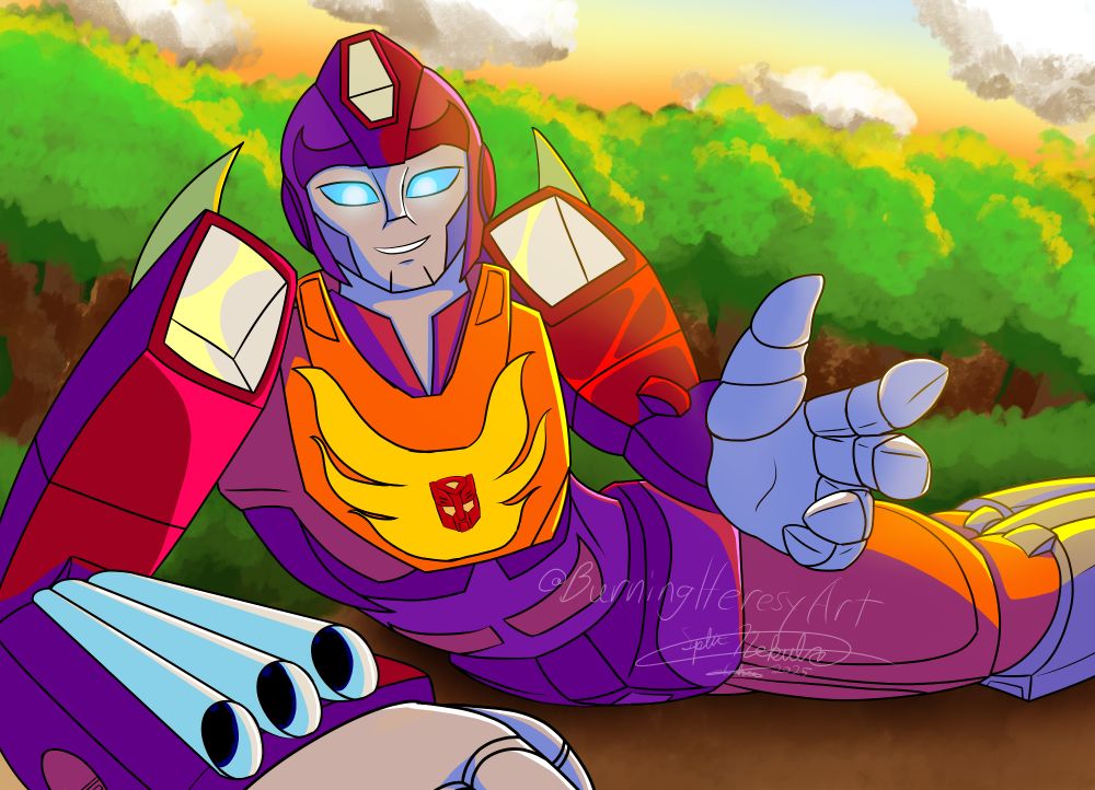 Same as previous picture, but the text is removed to better show the sunset background