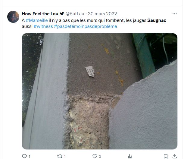 jauge saugnac brisée