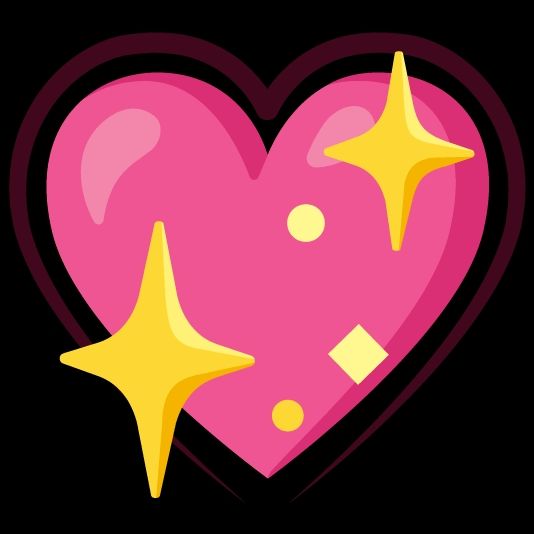 Coret de color rosa amb estreletes a mode de brillantor.