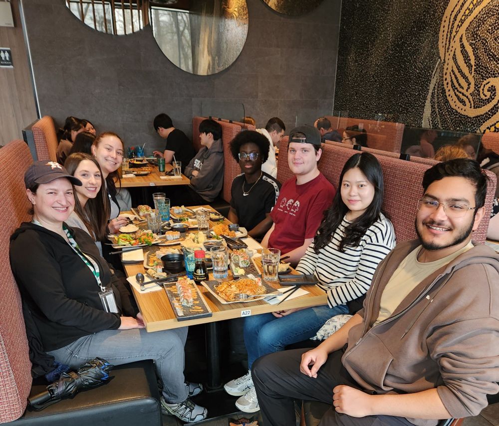 Eating lunch with some of my students