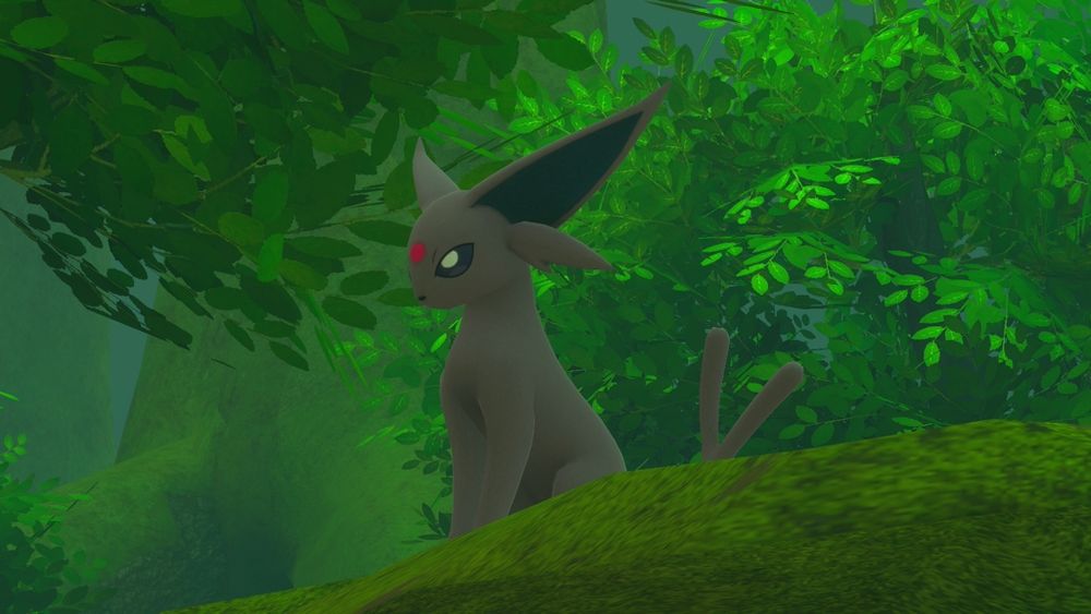 Image from New Pokémon Snap featuring Espeon