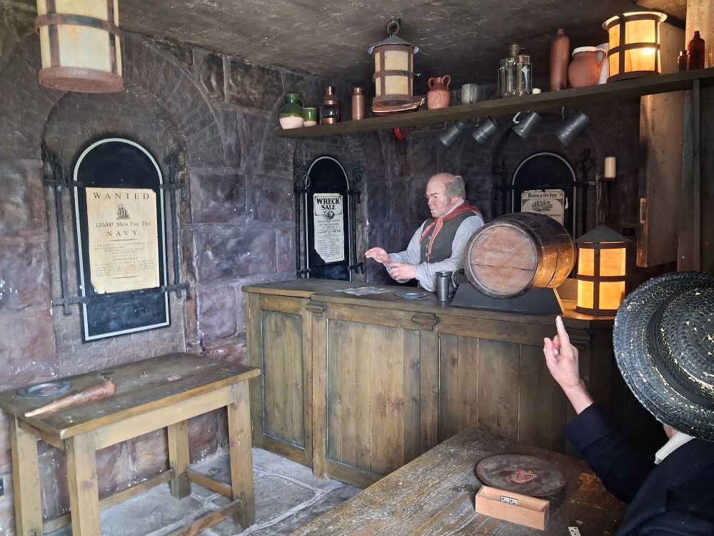 Inside the pub, where young men would have been pressganged into joining the navy