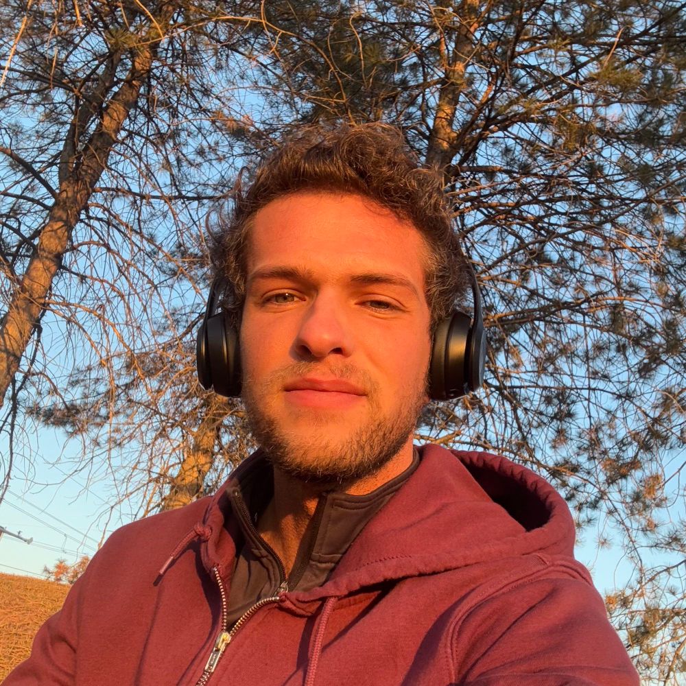 Selfie with golden hour light on my face