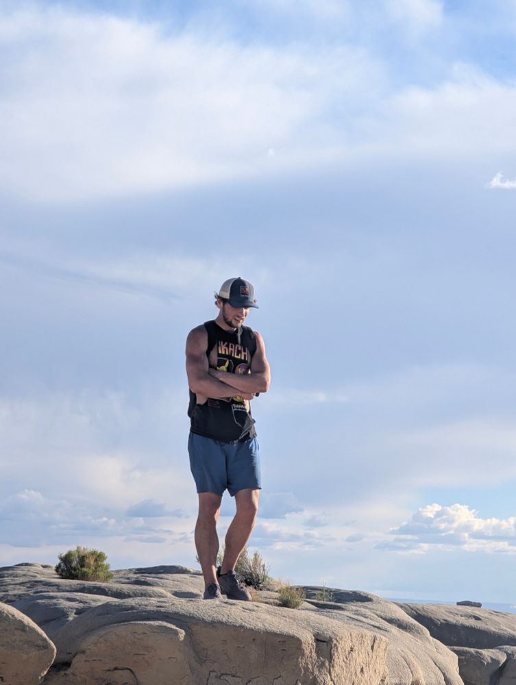 Me hiking around goblin valley