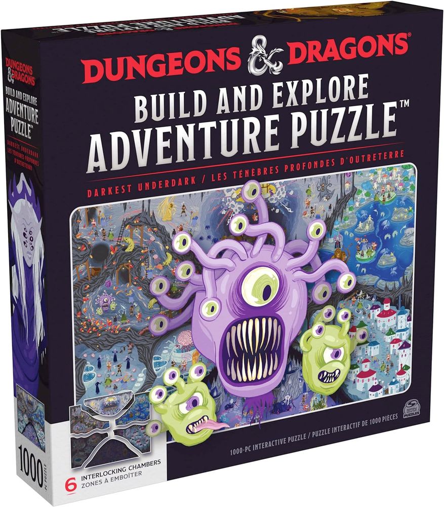 D&D puzzle box front, showing a beholder