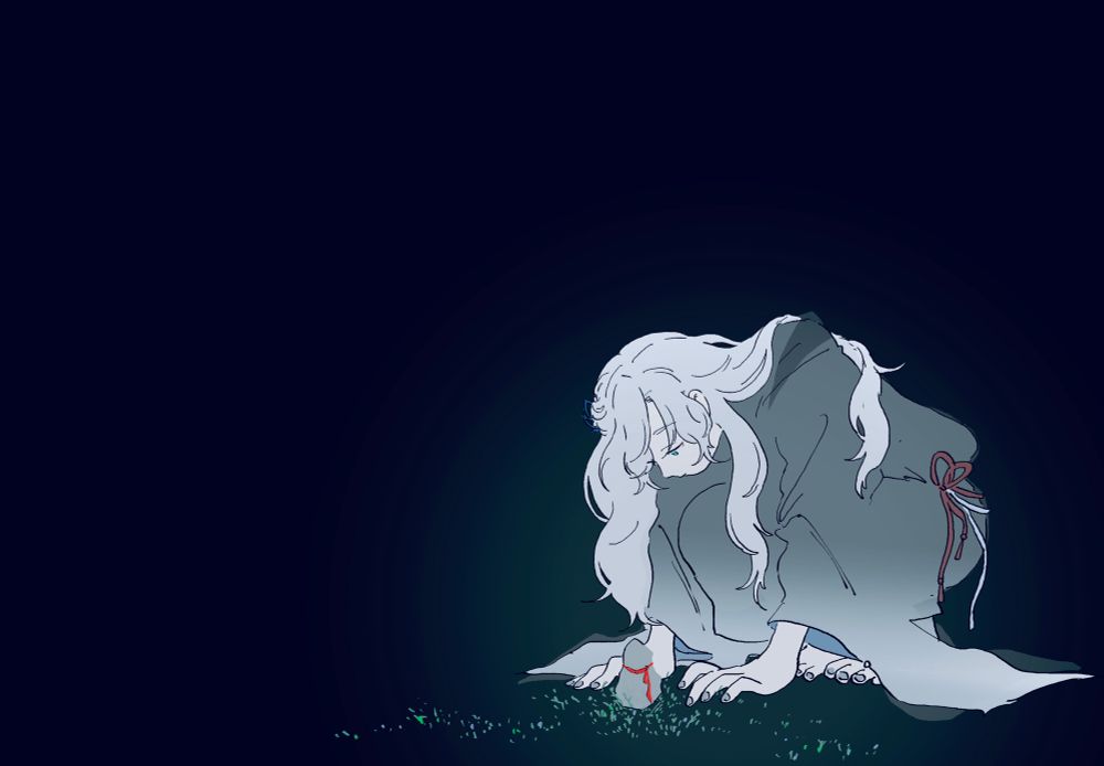 文アルの折口信夫のイラスト