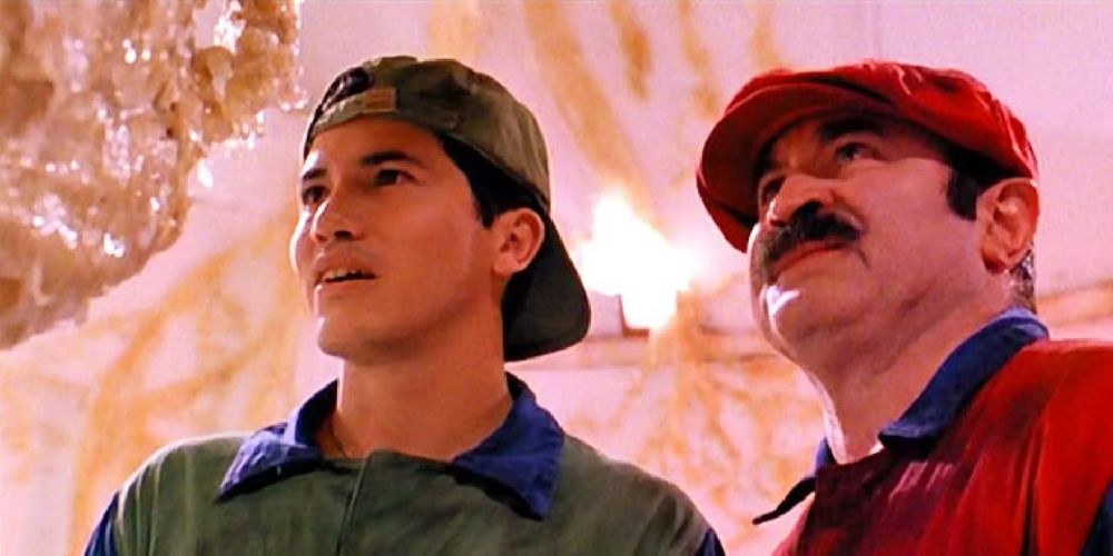 An image of Luigi Mario and Mario Mario - the Mario Brothers - from the live action SUPER MARIO BROS. (1993)