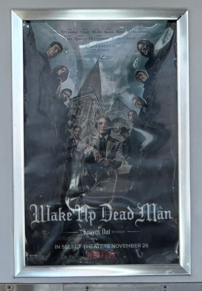 Movie poster for Rian Johnson’s Wake Up Dead Man