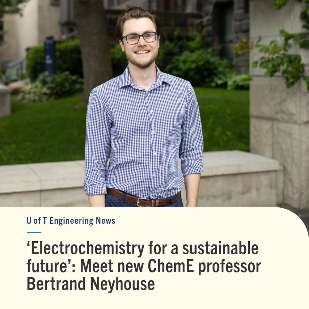 UofT Engineering News: 'Electrochemistry for a sustainable future': Meet new ChemE professor Bertrand Neyhouse' (photo of Prof. Neyhouse)
