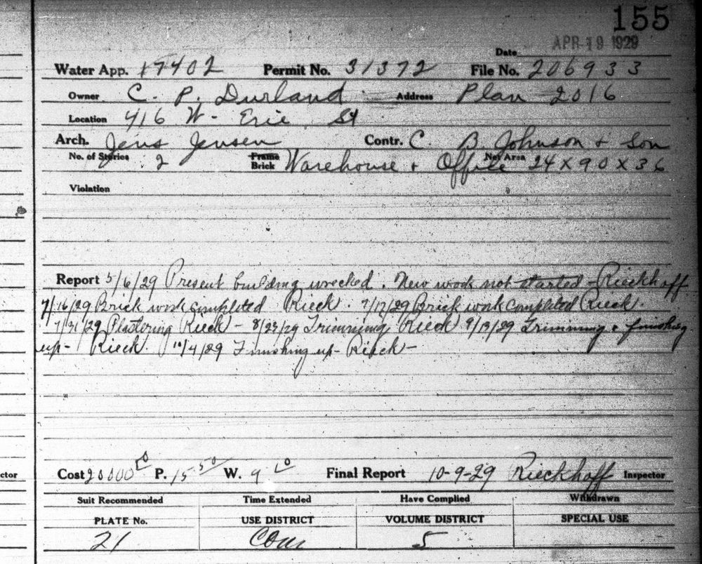 1929 building permit