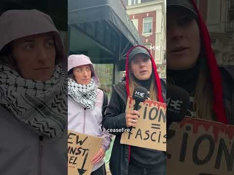 “Red line” protest in Amsterdam urges end to Israeli violence, decolonisation of Palestine