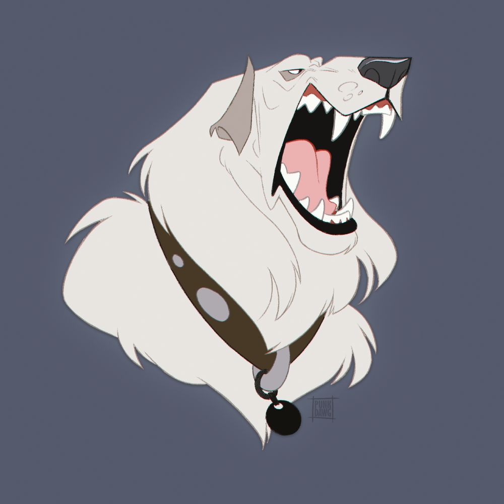 digital drawing of a Pyrenean Mastiff