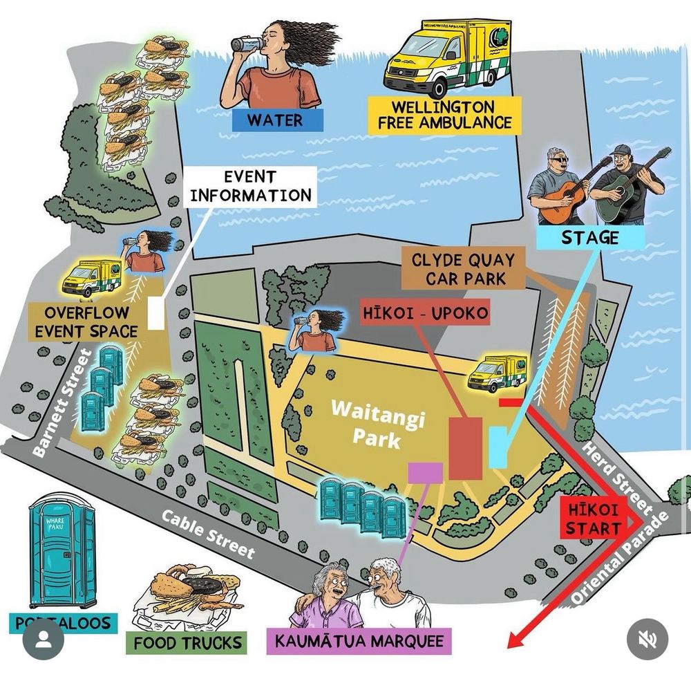 Map of Waitangi Park 