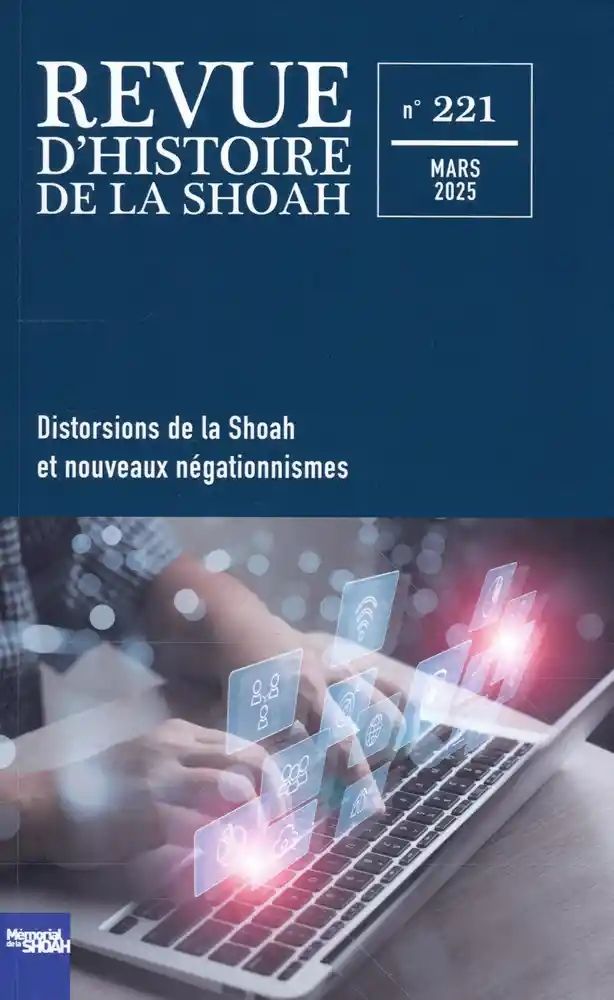 Couverture du dernier numéro, 221, mars 2025, de la Revue d'histoire de la Shoah 