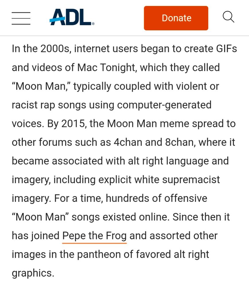 Write up on moon man as Nazi symbol