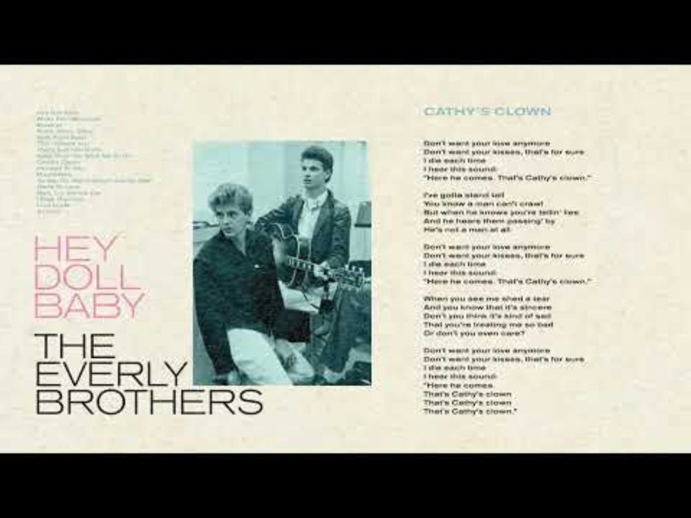 The Everly Brothers - Cathy's Clown (Official Audio)