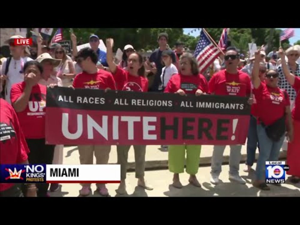 Thousands gather for "No Kings" protests throughout South Florida