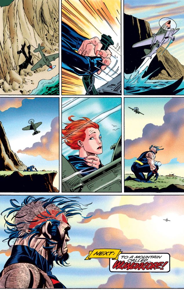 One of the best pages marvel ever published. Weapon X 2, jeans plane nearly crashes, Logan decides to ignore his righteous cynicism for the woman he loves.