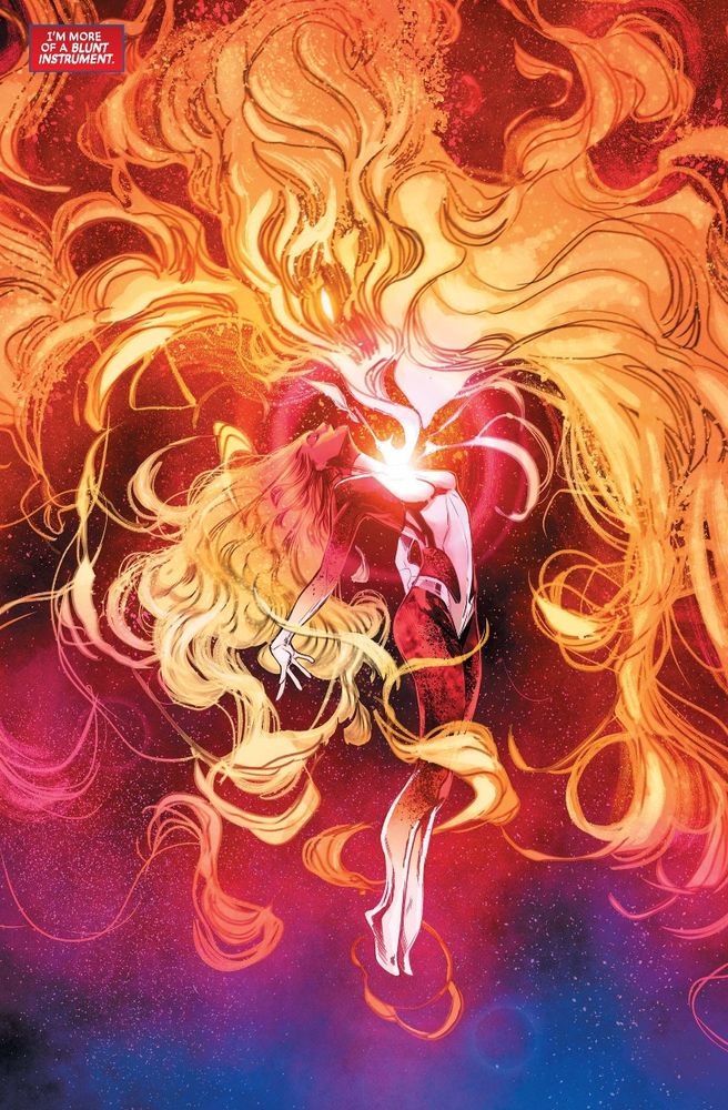 Carol is a blunt instrument. The Phoenix force is absorbed into Carol. What a dope fucking panel
