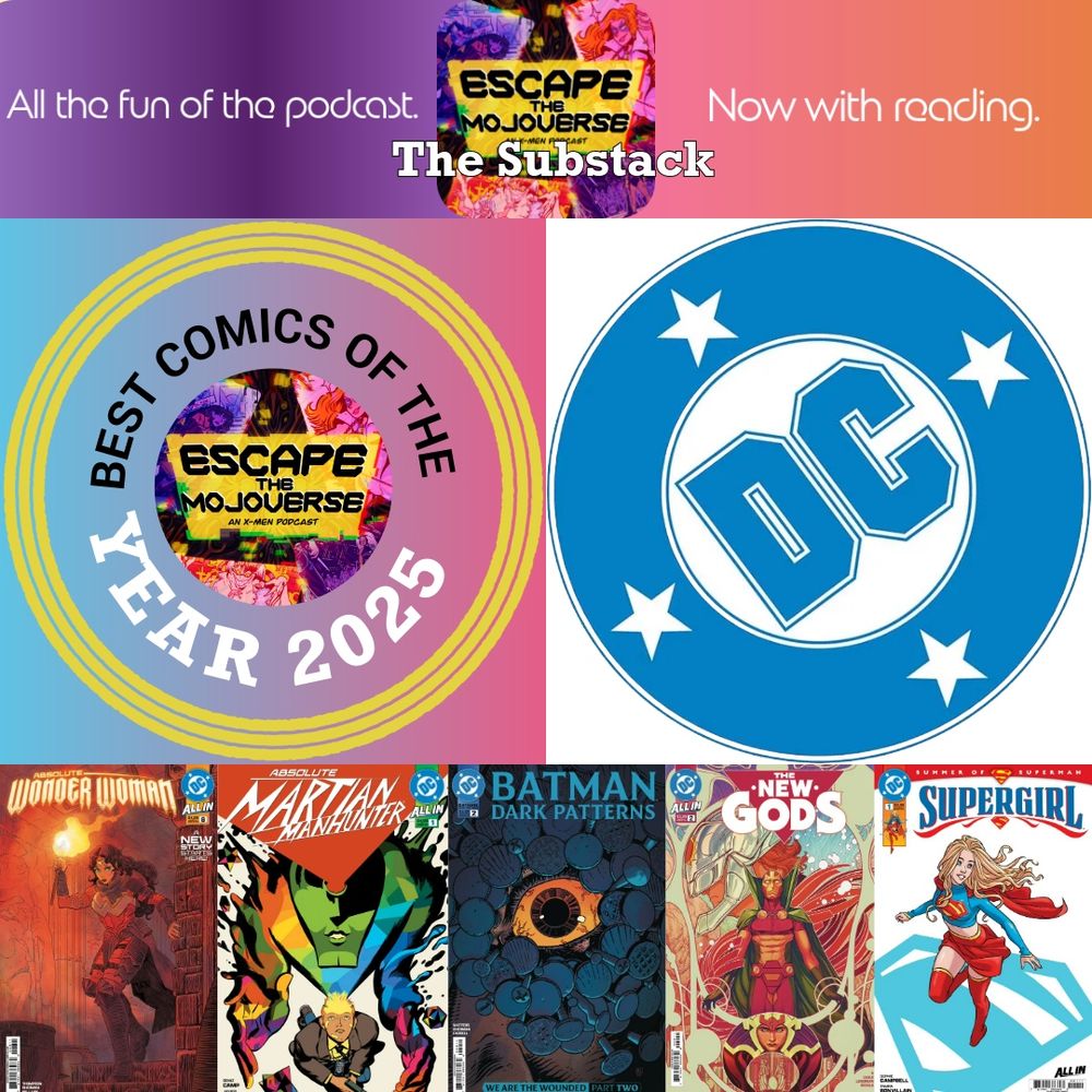 Best dc books Absolute Wonder Woman, Absolute Martian Manhunter, Batman: Dark Patterns, New Gods, Supergirl