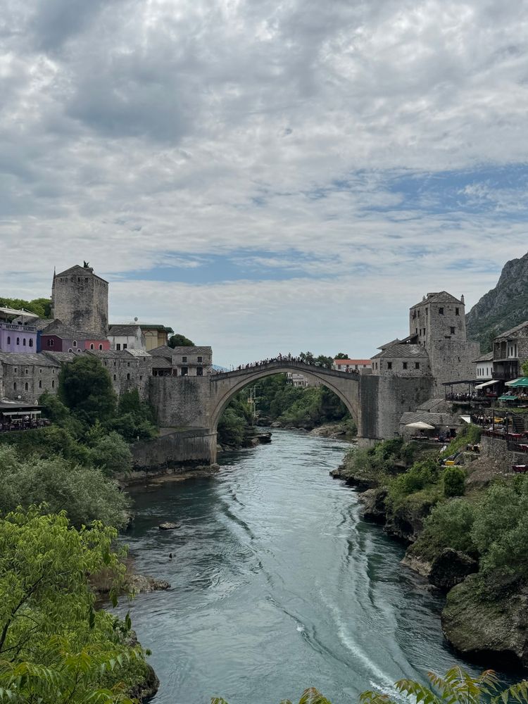 Mostar’s famous bridge, which was rebuilt after the Bosnian War - Bosnia and Herzegovina 