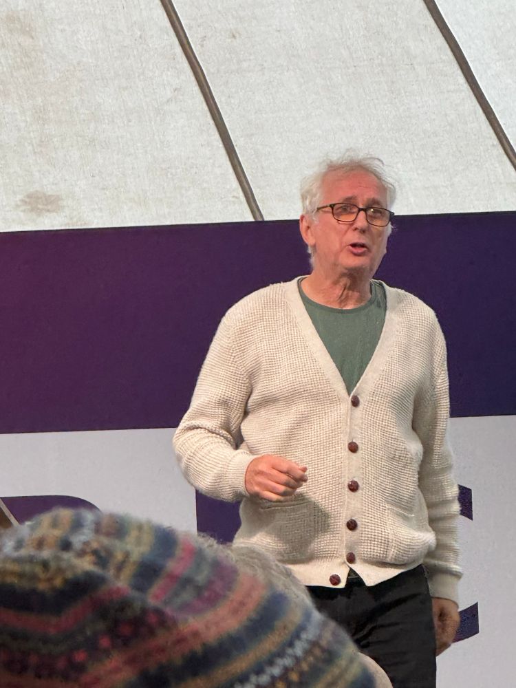 TV producer and poet Henry Normal. Behind the camera credits include Mrs Merton, The Royle Family and many Steve Coogan TV shows. Films include Philomena