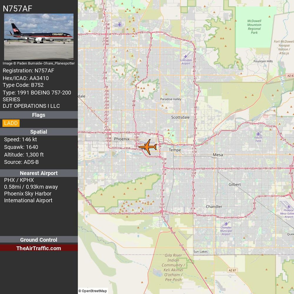 Reg: N757AF On Ground: False Alt: 1300 Last Contact: 0:00:00.500652 Trigger: no longer on ground