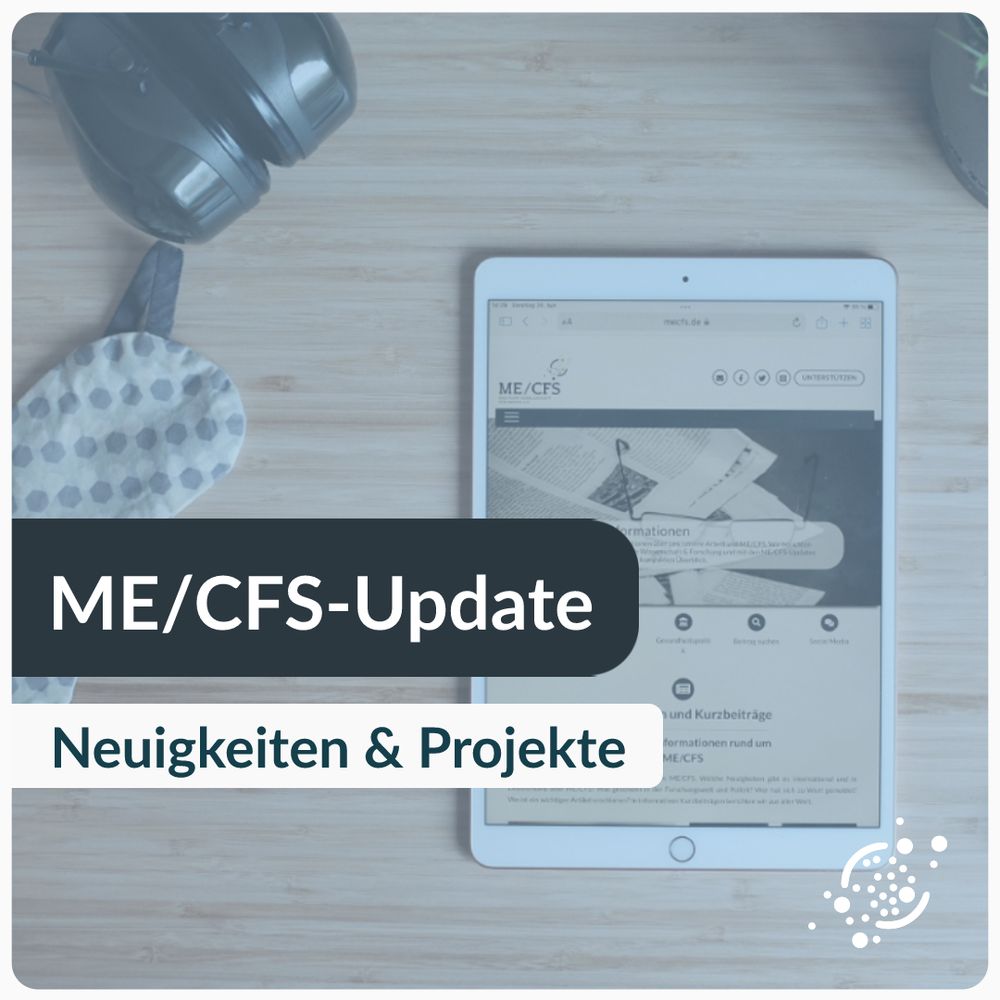 Schriftzug: ME/CFS-Update: Neuigkeiten und Projekte