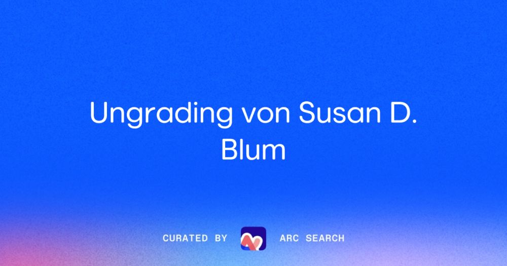 Ungrading von Susan D. Blum | Arc Search