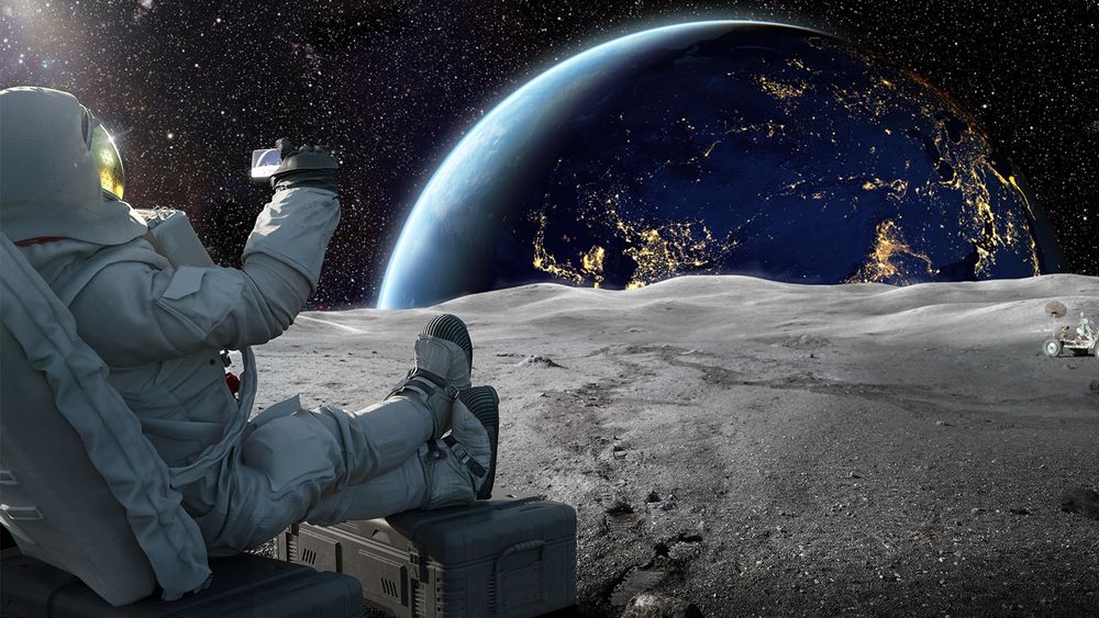 A toast on the moon.