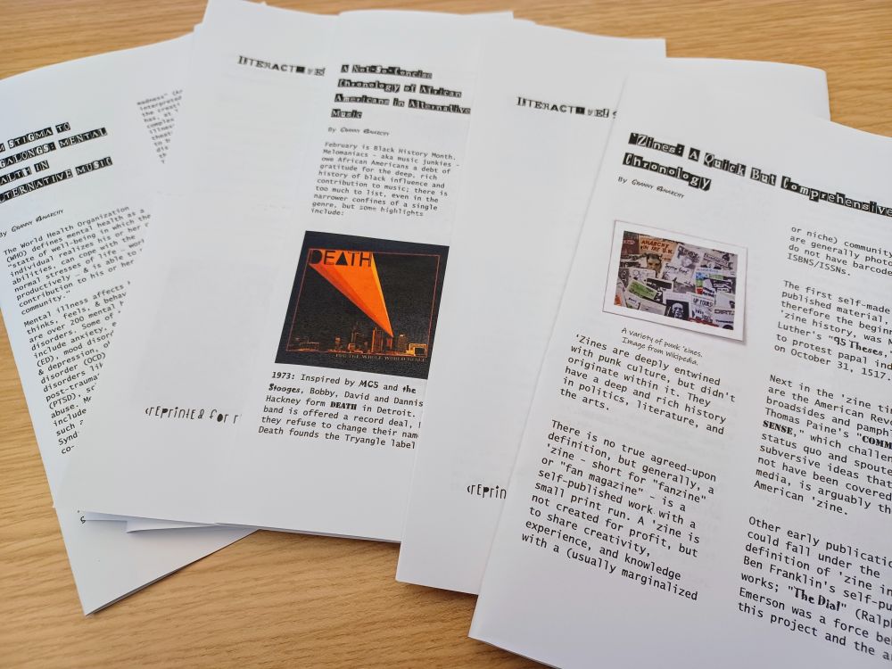 Zines on a desktop