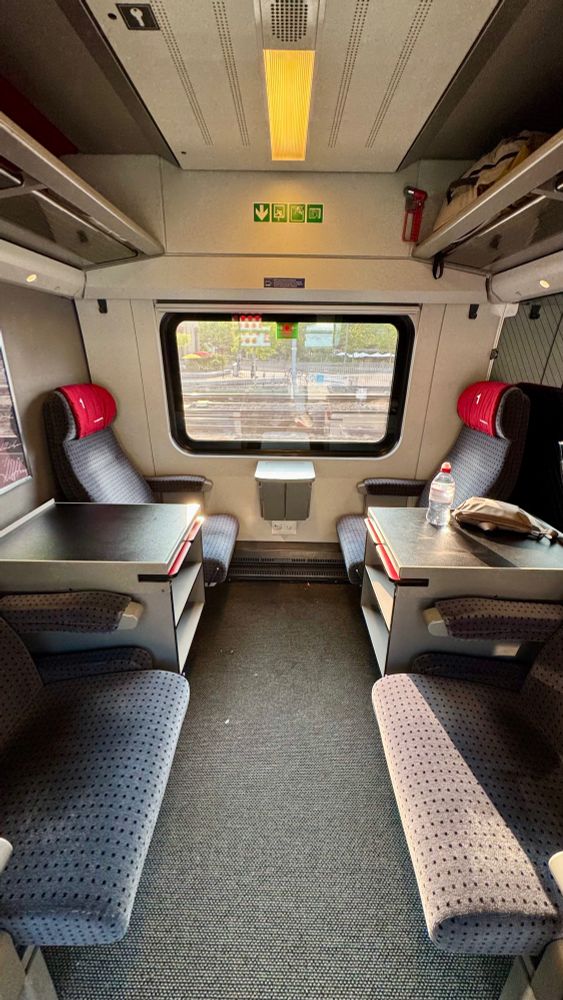 One of the few first class business compartments of 4 seats on the SBB RABDe 500 ICN 500 026.